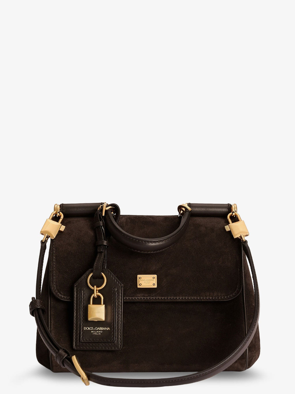 Dolce &amp; Gabbana Women's My Sicily Handbag in Suede Black