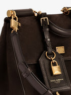 Dolce &amp; Gabbana Women's My Sicily Handbag in Suede Black, view 5