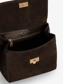 Dolce &amp; Gabbana Women's My Sicily Handbag in Suede Black