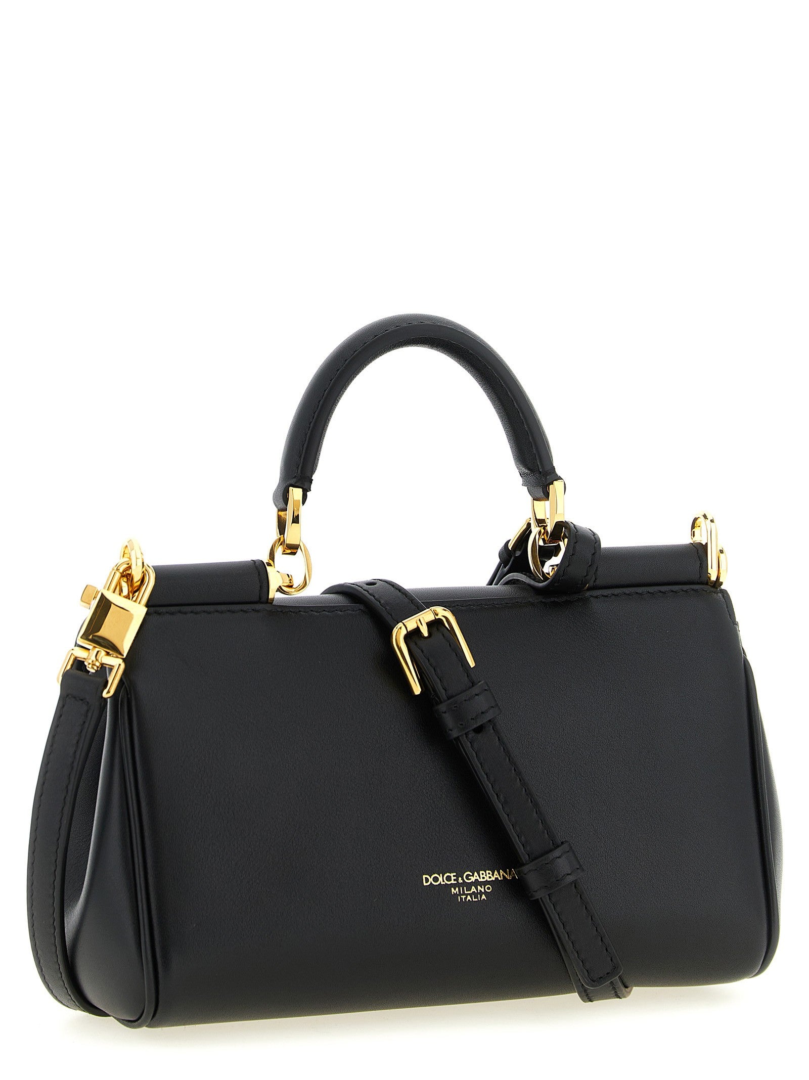 Dolce &amp; Gabbana My Sicily Mini Handbag Black