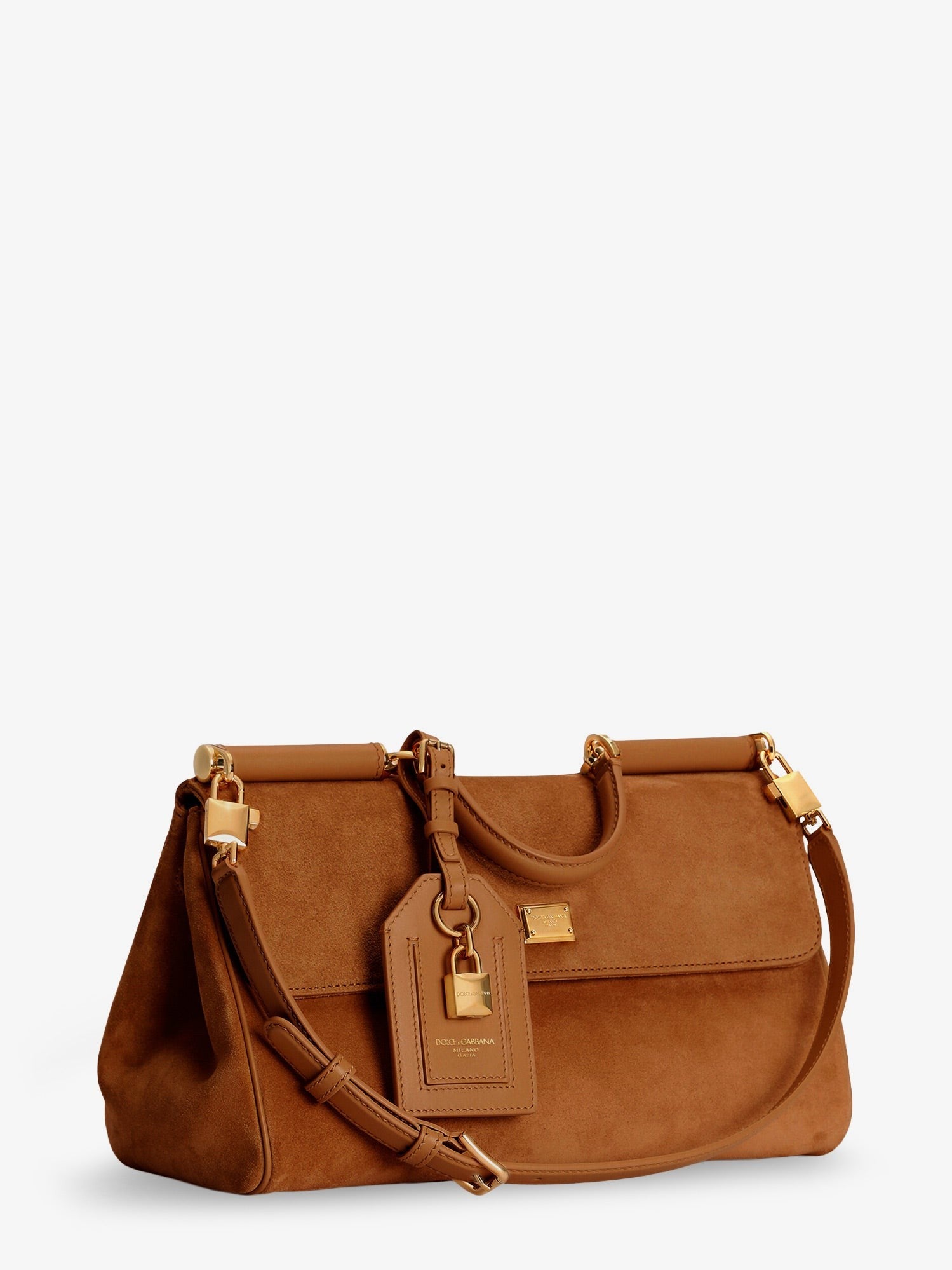 Dolce &amp; Gabbana Women's My Sicily Suede Shoulder Bag Beige