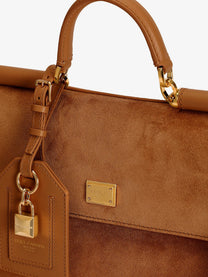 Dolce &amp; Gabbana Women's My Sicily Suede Shoulder Bag Beige