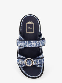 Dior Women's Mydior Dioriviera Denim Sandals Blue