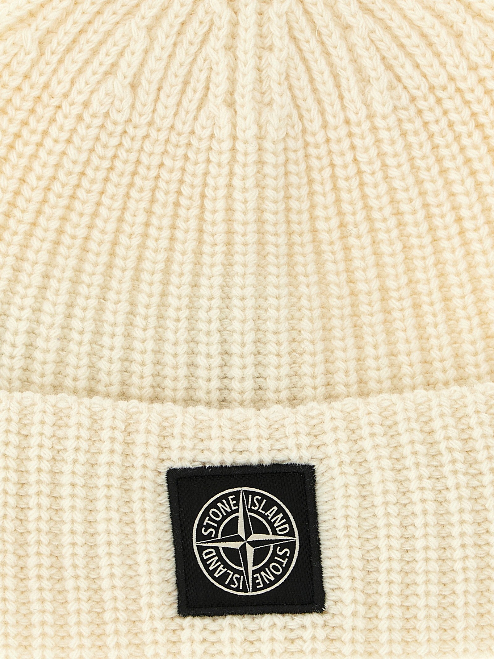 Stone Island Men's Geelong Virgin Wool Hat White
