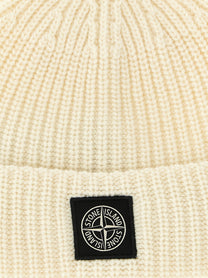 Stone Island Men's Geelong Virgin Wool Hat White