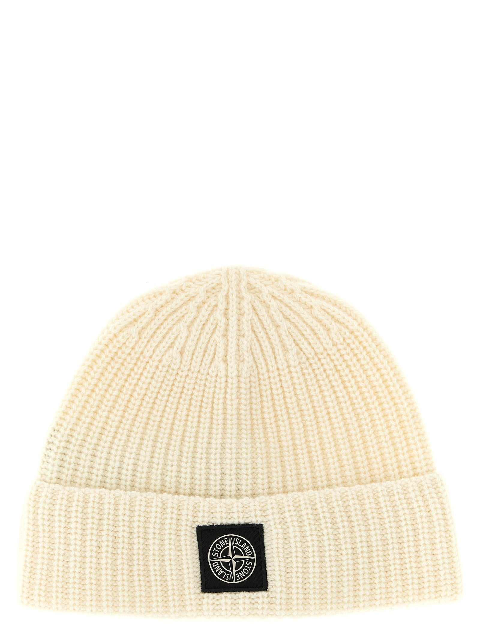 Stone Island Men's Geelong Virgin Wool Hat White