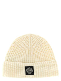 Stone Island Men's Geelong Virgin Wool Hat White