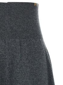 extreme cashmere Ease Skirt Grey