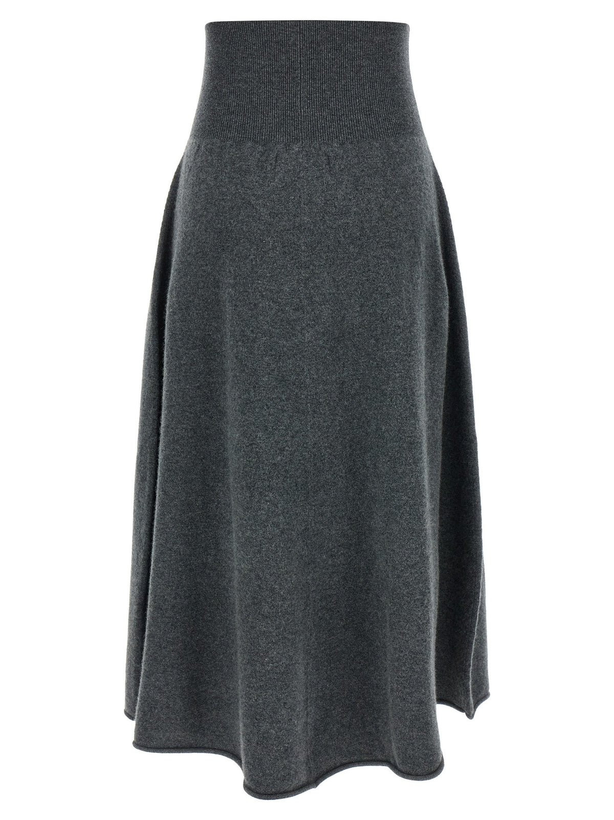 extreme cashmere Ease Skirt Grey