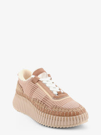 Chloé Women's Nama Low Top Sneakers in Mesh Beige