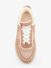 Chloé Women's Nama Low Top Sneakers in Mesh Beige