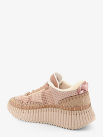 Chloé Women's Nama Low Top Sneakers in Mesh Beige