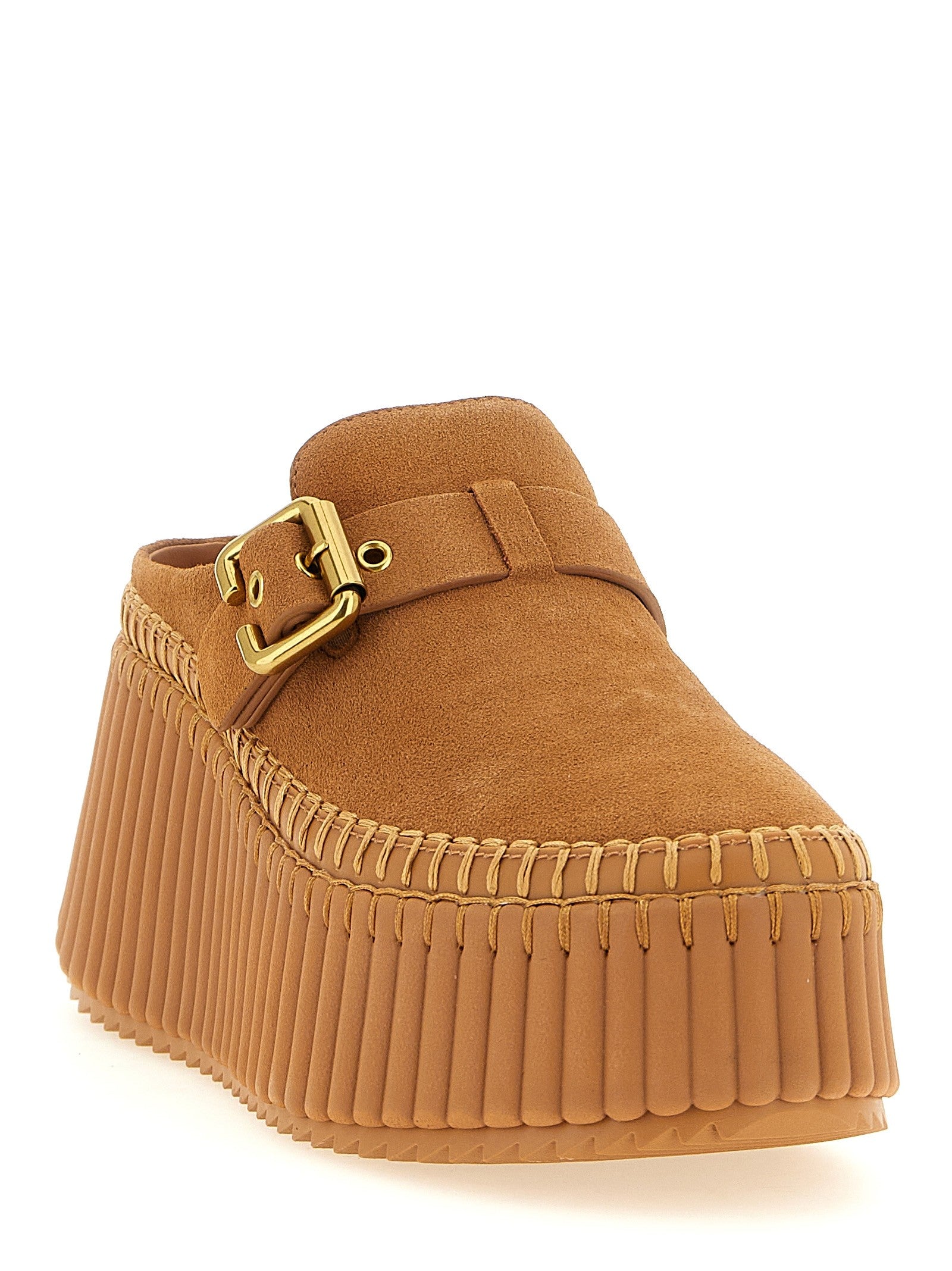 Chloé Nama Sabots Beige