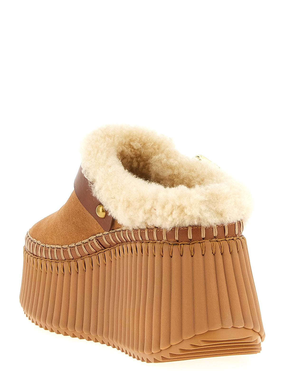 Chloé Nama Sabots Brown