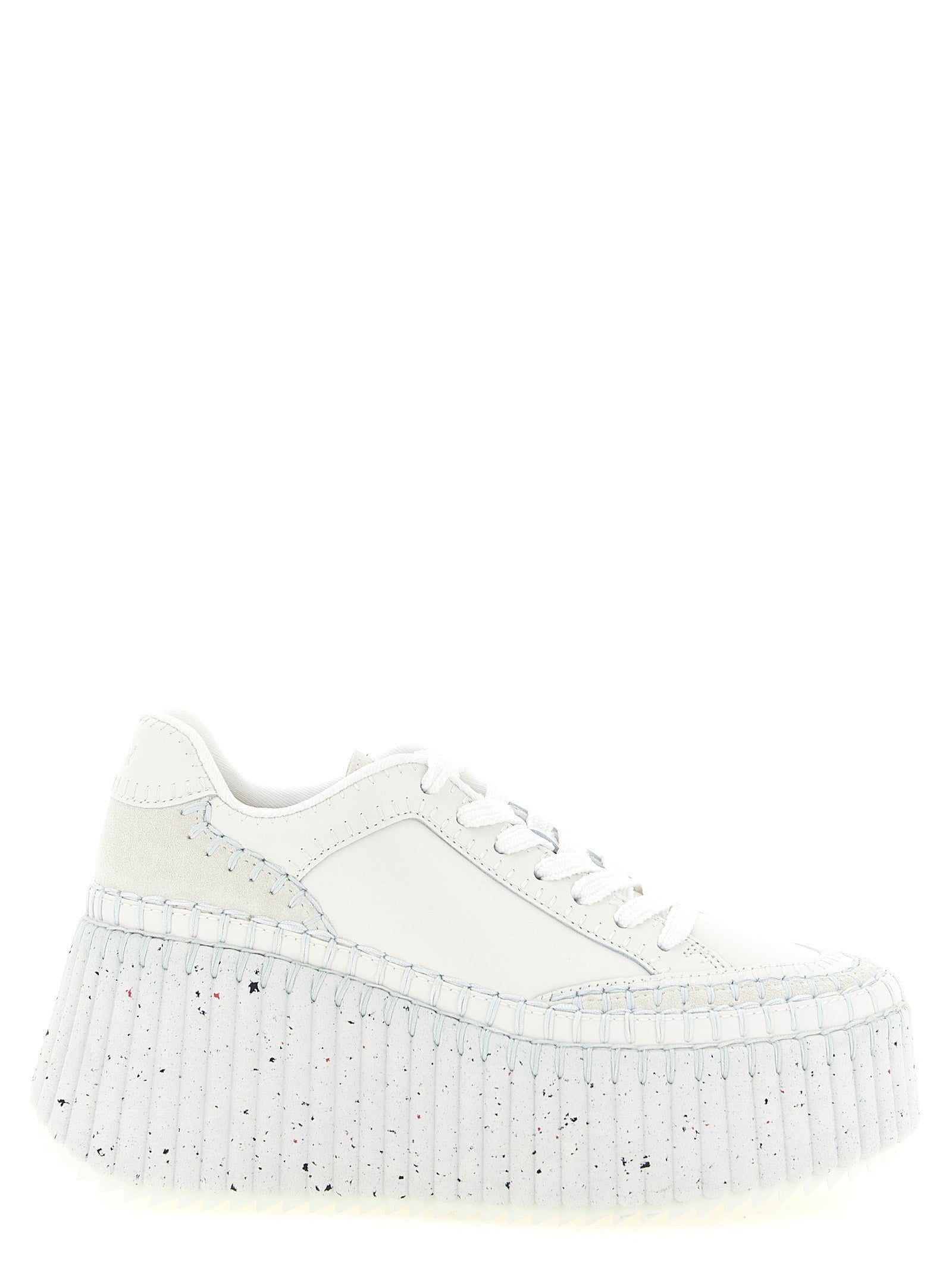 Chloé Nama Wedge Sneakers White