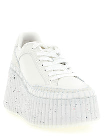 Chloé Nama Wedge Sneakers White