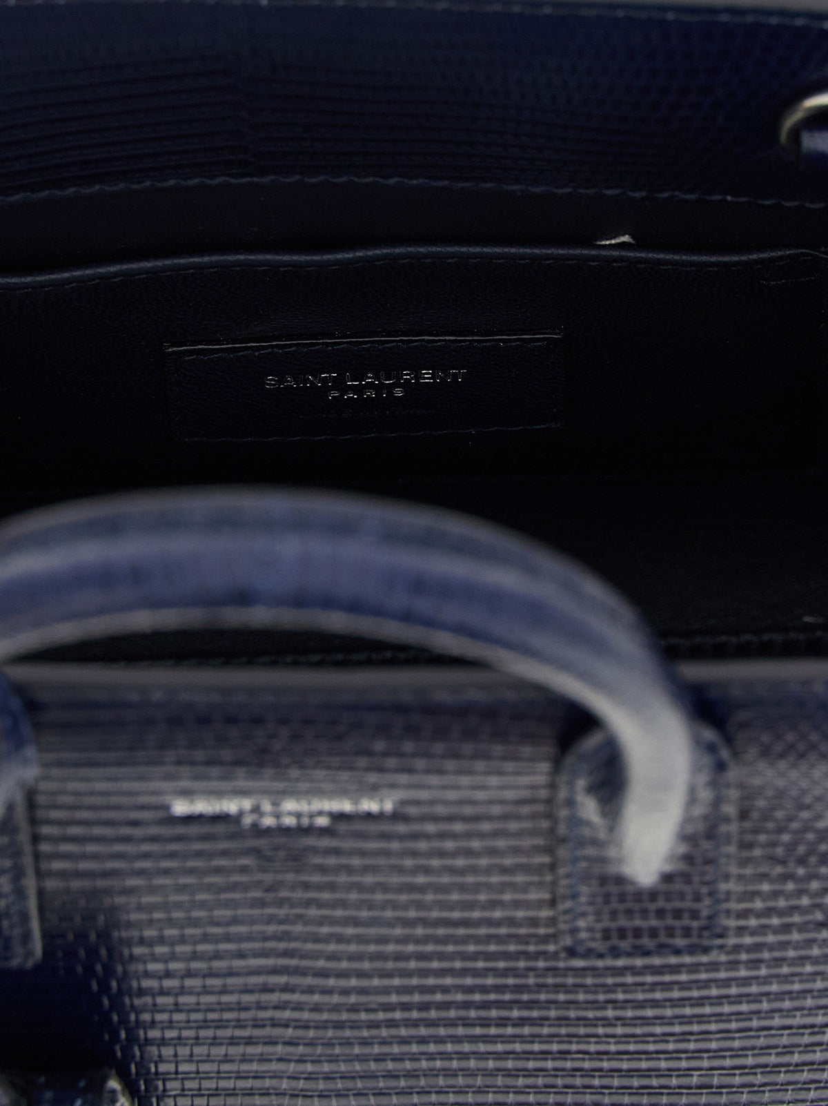 Saint Laurent Nano Sac De Jour Handbag Blue, view 4