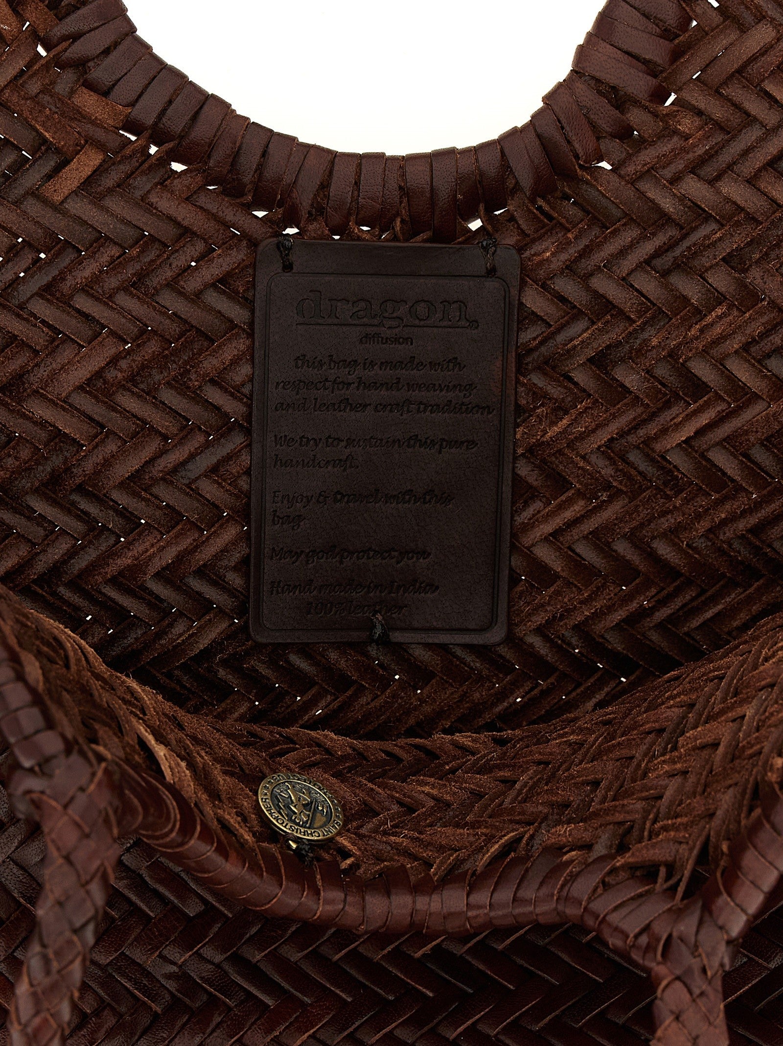 Dragon Diffusion Nantucket Basket Big Shoulder Bag Brown