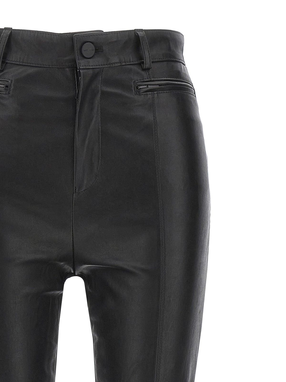 David Koma Napa Leather Leggings Black, view 3