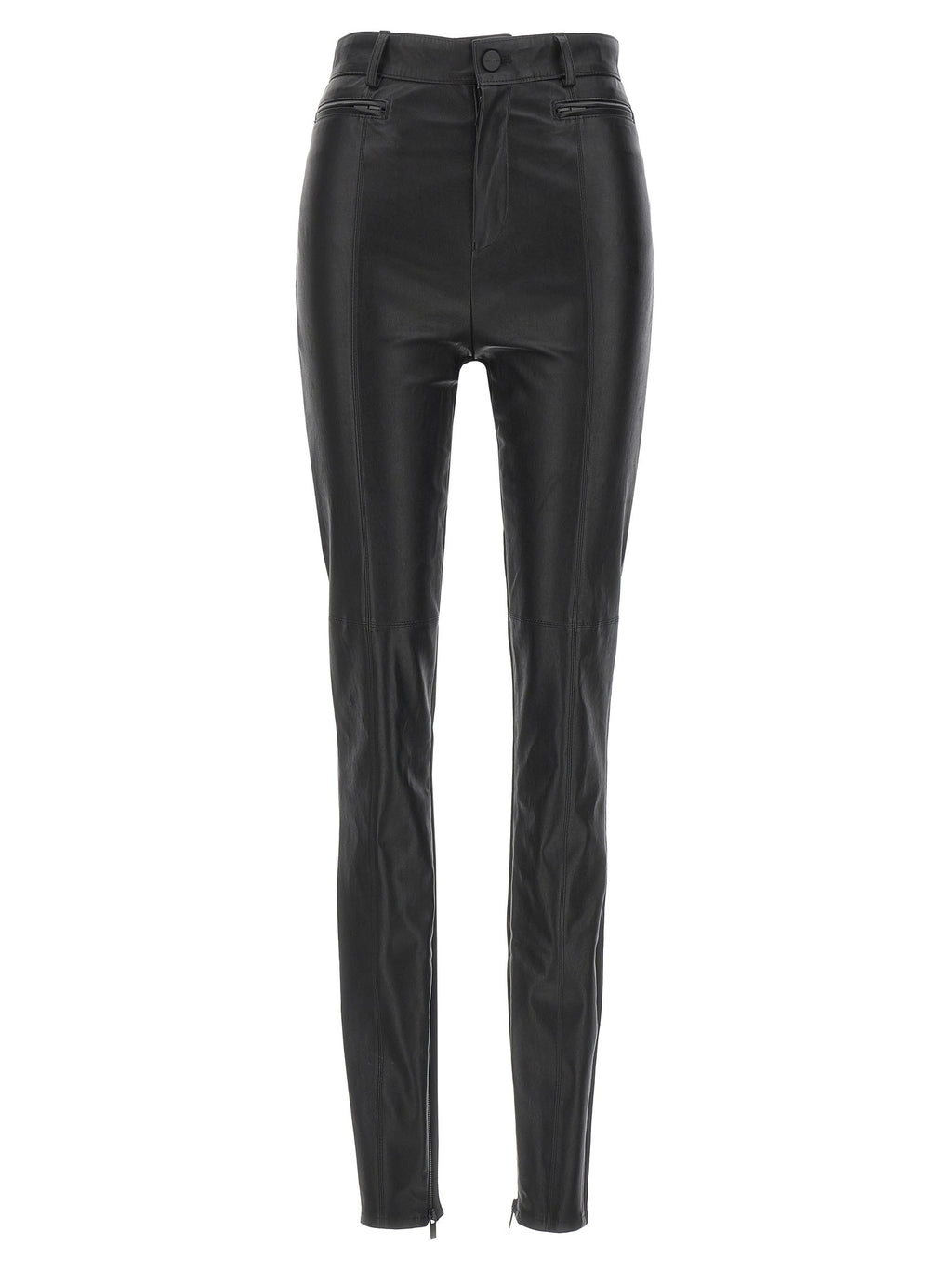 David Koma Napa Leather Leggings Black