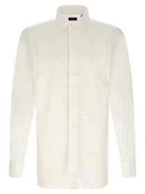 Finamore Napoli Classic Tuxedo Shirt White