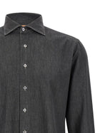 Borriello Napoli Denim Shirt Grey, view 3