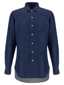 Finamore Napoli Shirt Blue