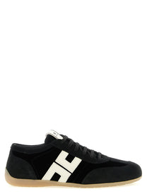 Elisabetta Franchi Nappa and Velvet Sneakers White