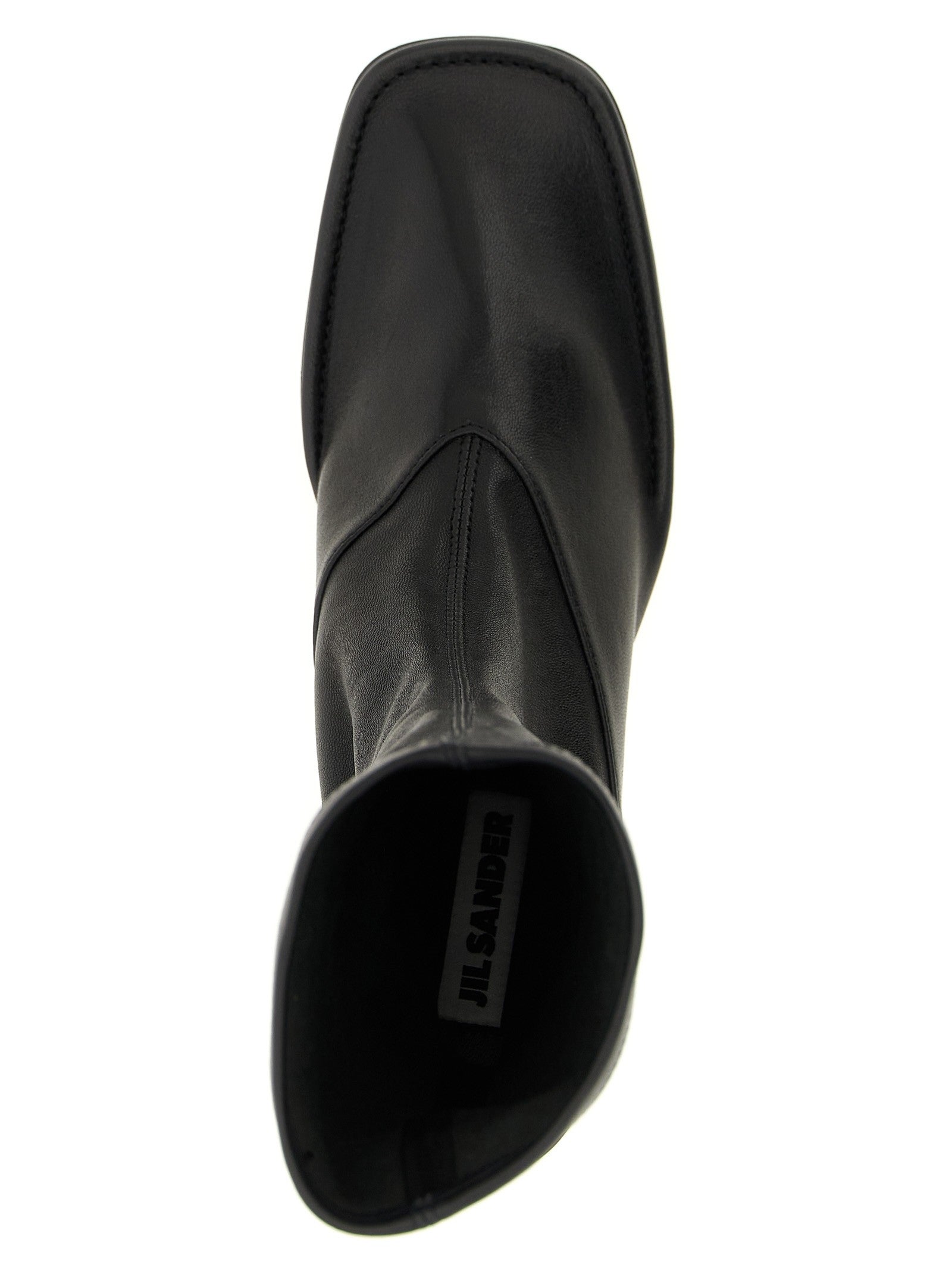 Jil Sander Nappa Ankle Boots Black