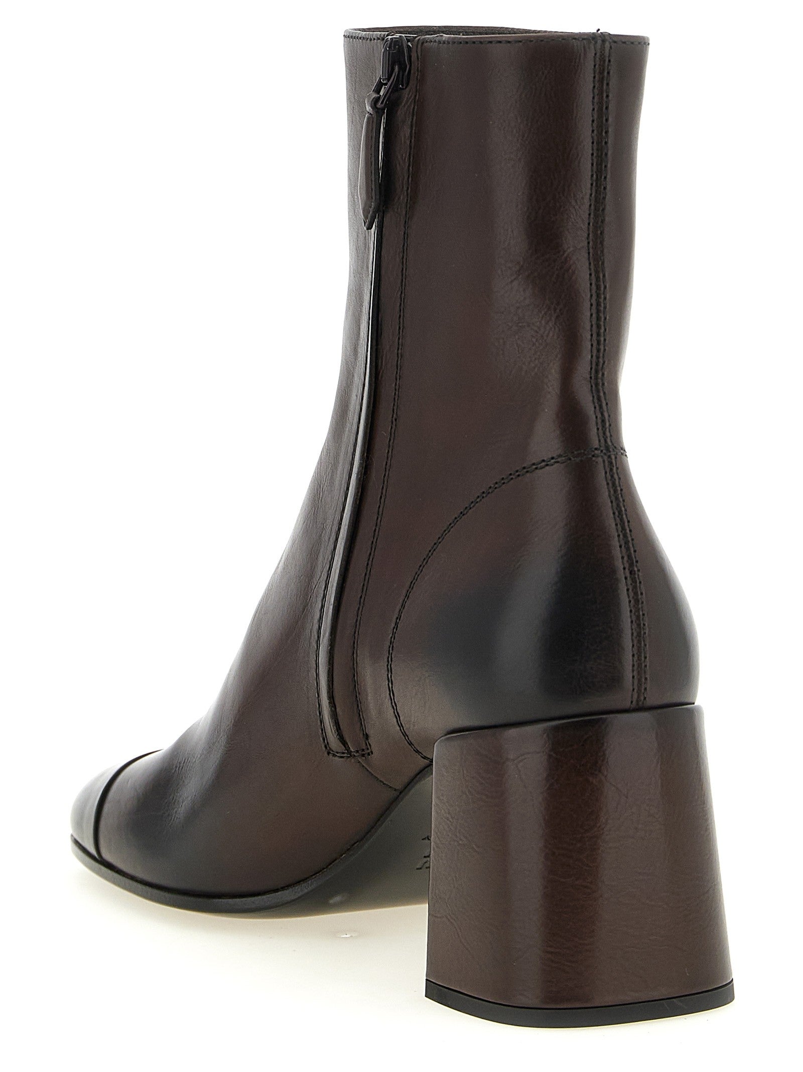 Miu Miu Nappa Ankle Boots Brown