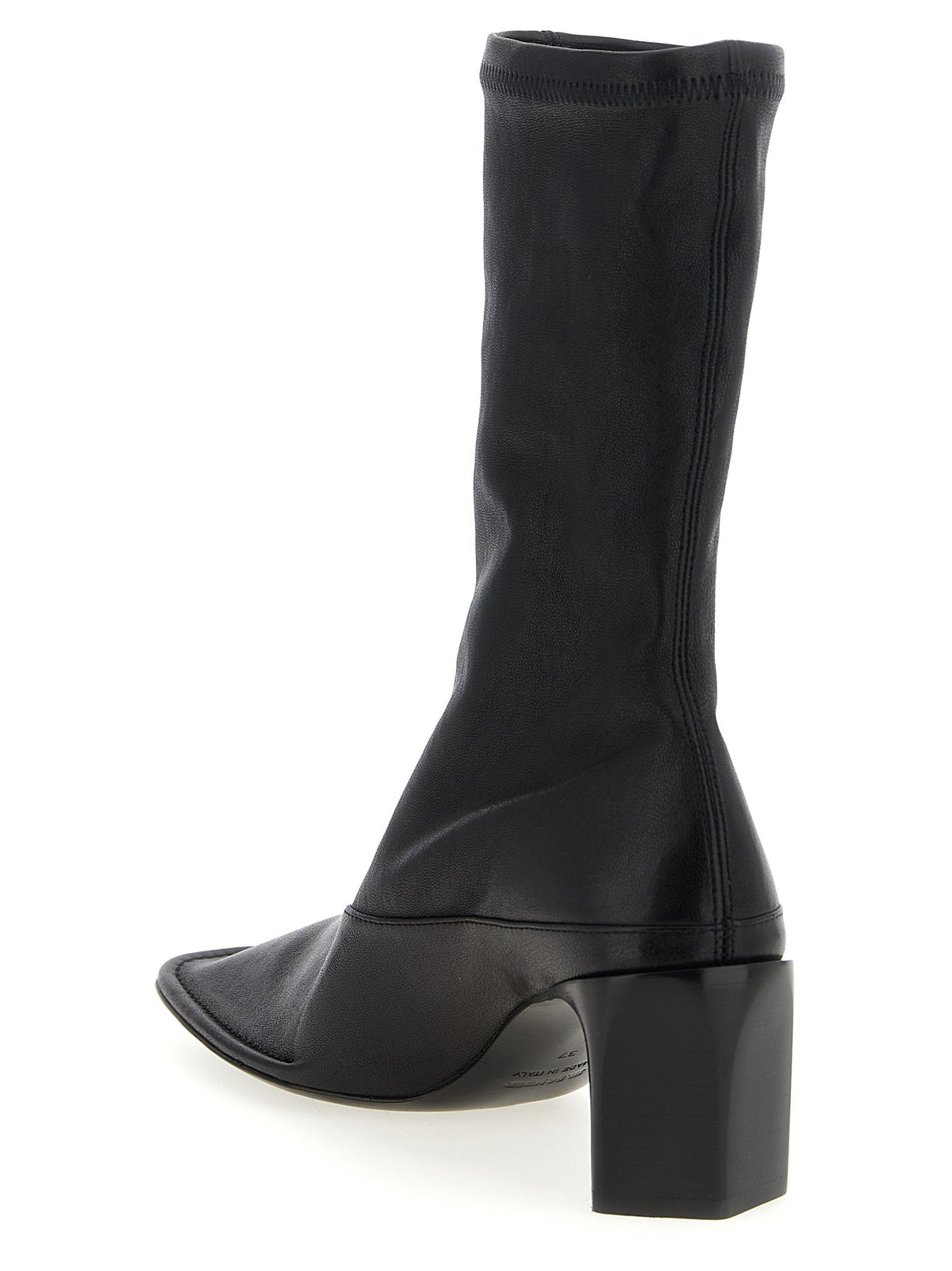 Jil Sander Nappa Ankle Boots Black, view 3
