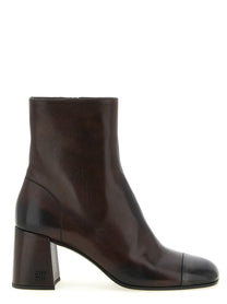 Miu Miu Nappa Ankle Boots Brown