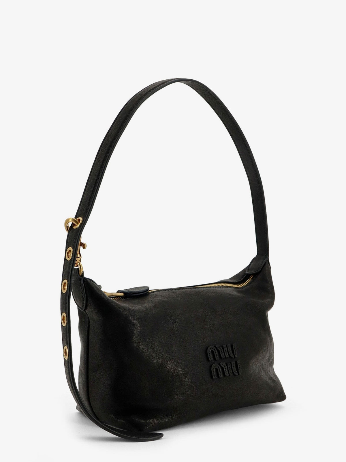 Miu Miu Women's Nappa Aviator Leather Shoulder Bag Black, view 3