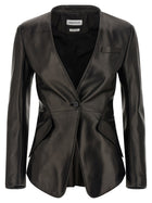 Alexander McQueen Nappa Blazer Black
