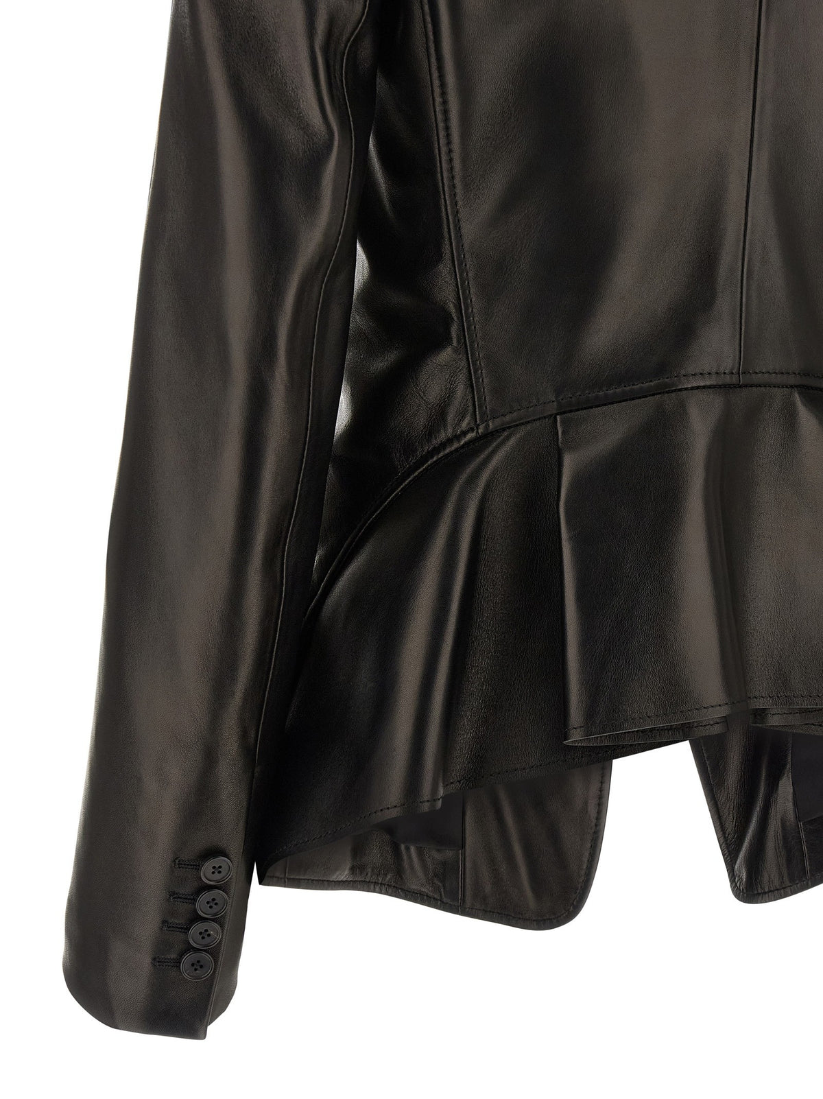 Alexander McQueen Nappa Blazer Black, view 4