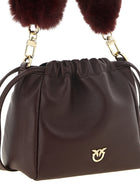 Pinko Nappa Bucket Bag Red