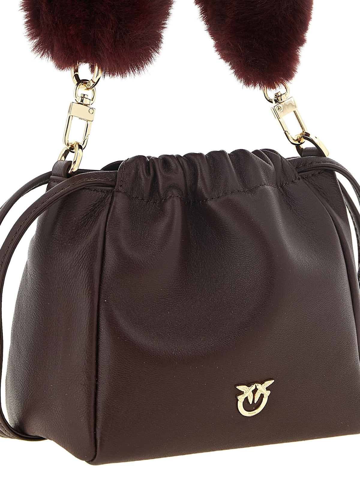 Pinko Nappa Bucket Bag Red