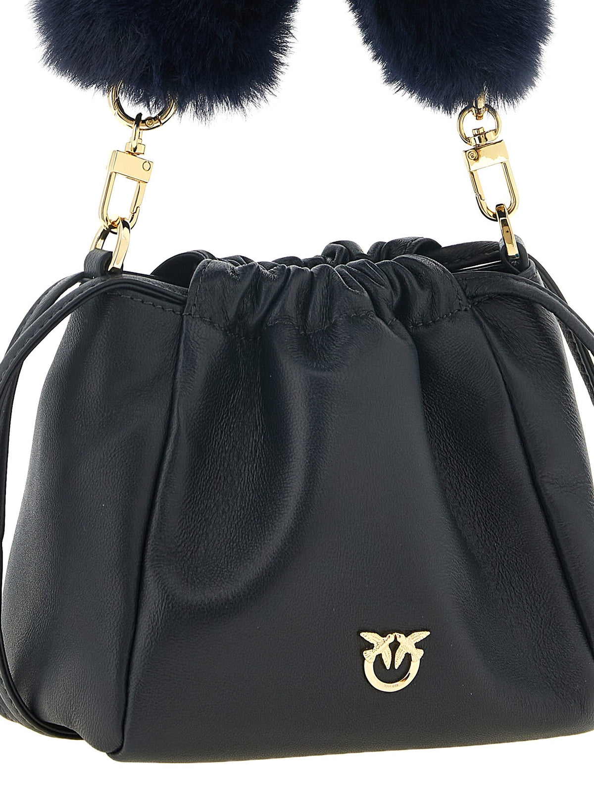 Pinko Nappa Bucket Bag Blue