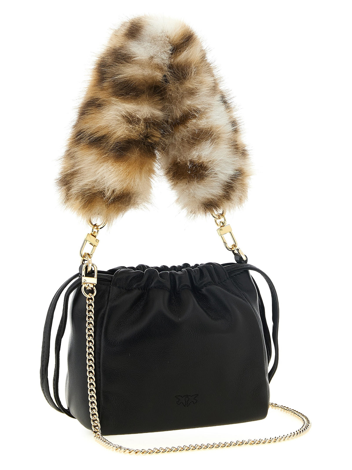 Pinko Nappa Bucket Bag Black