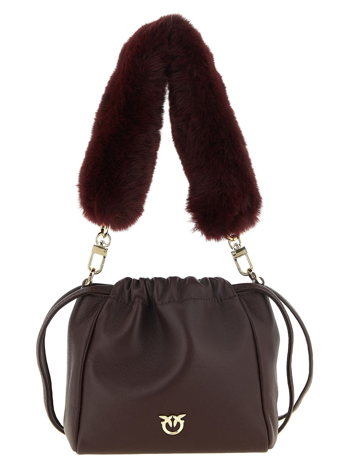 Pinko Nappa Bucket Bag Red