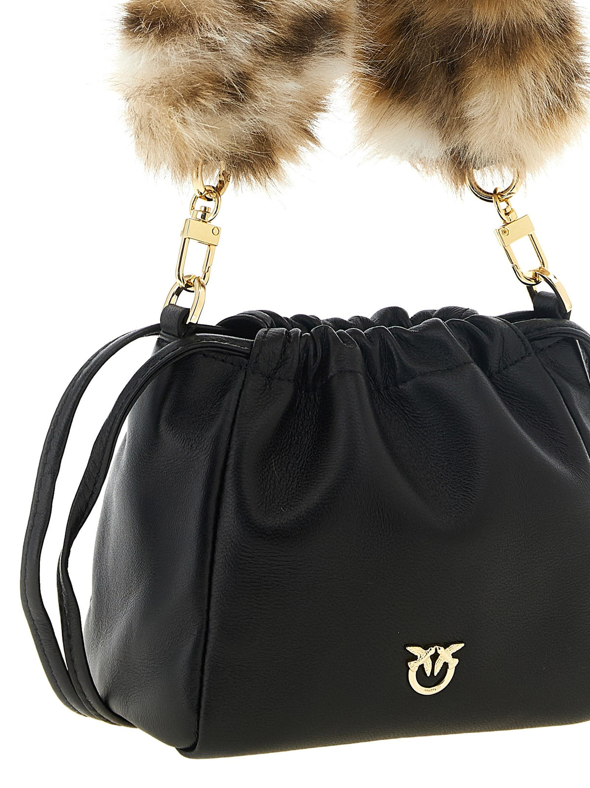 Pinko Nappa Bucket Bag Black