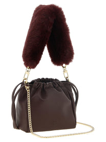 Pinko Nappa Bucket Bag Red