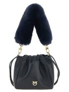 Pinko Nappa Bucket Bag Blue