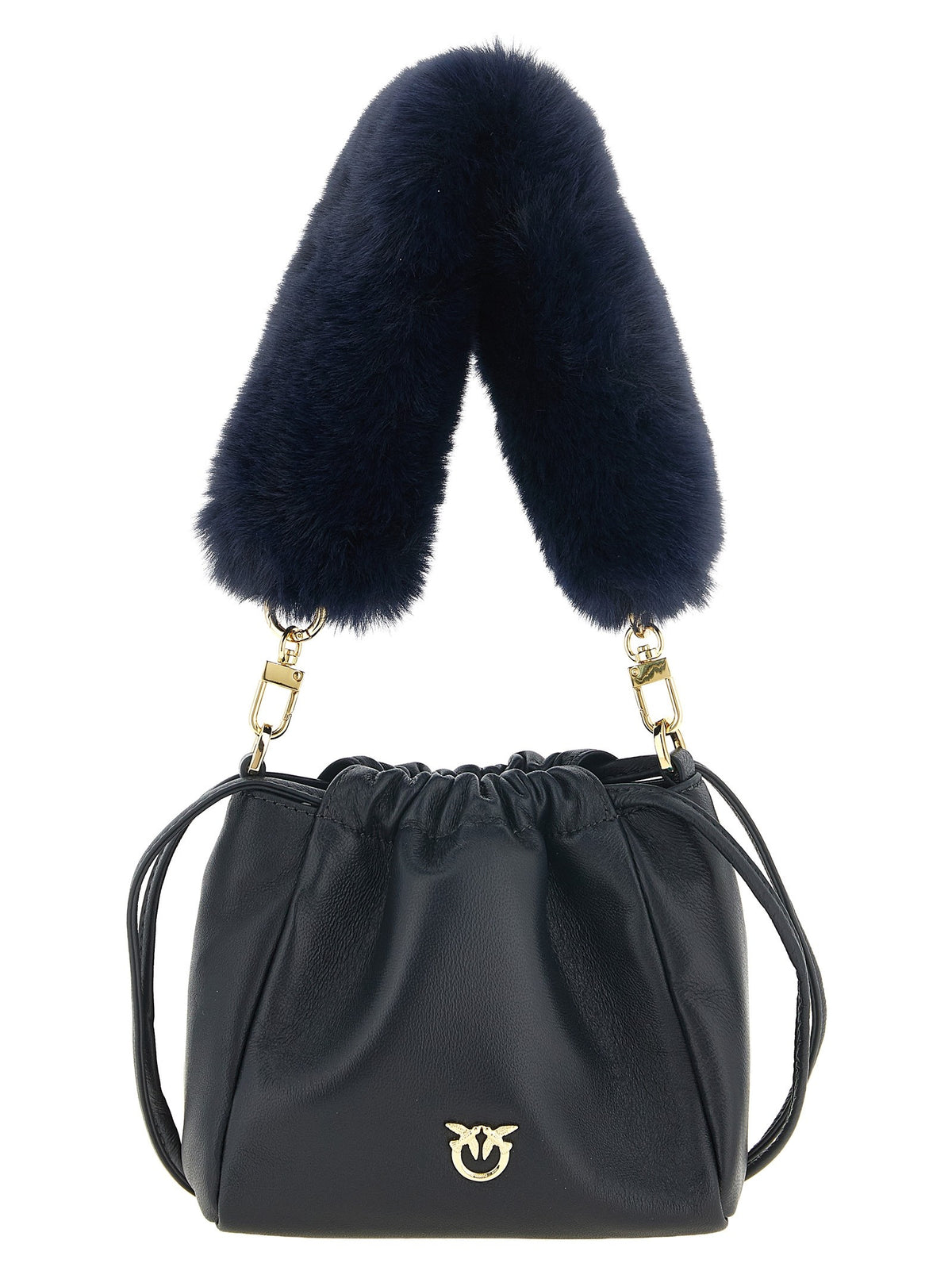 Pinko Nappa Bucket Bag Blue