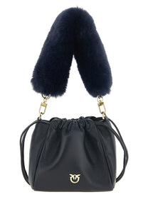 Pinko Nappa Bucket Bag Blue