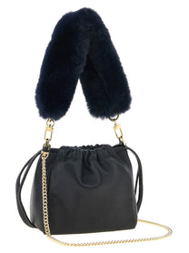 Pinko Nappa Bucket Bag Blue