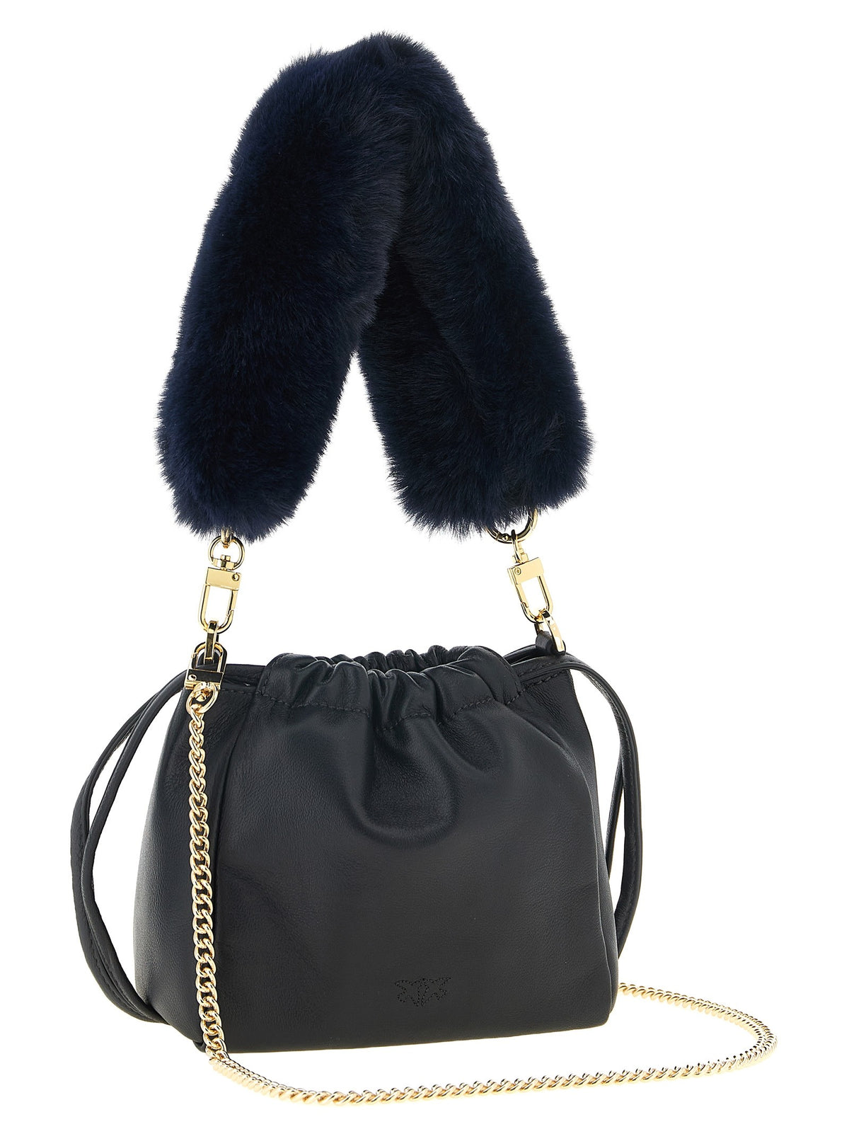 Pinko Nappa Bucket Bag Blue