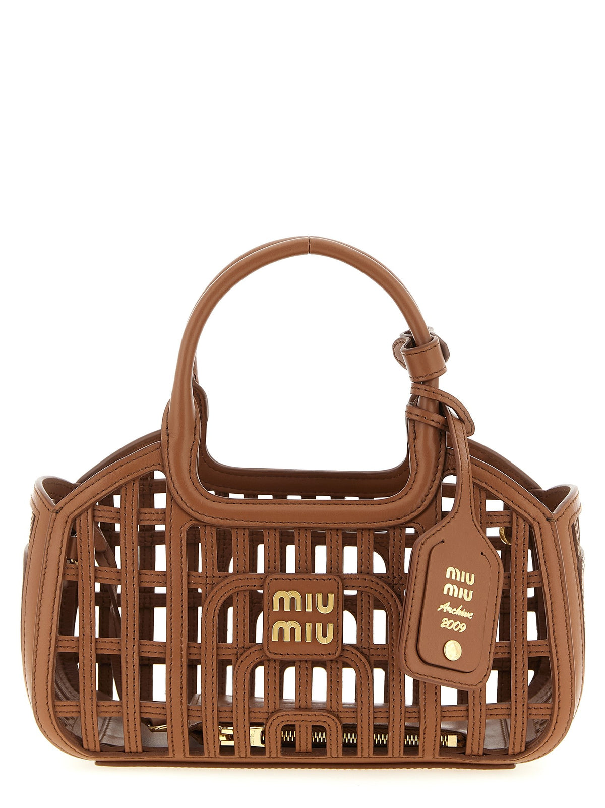 Miu Miu Nappa Handbag Brown