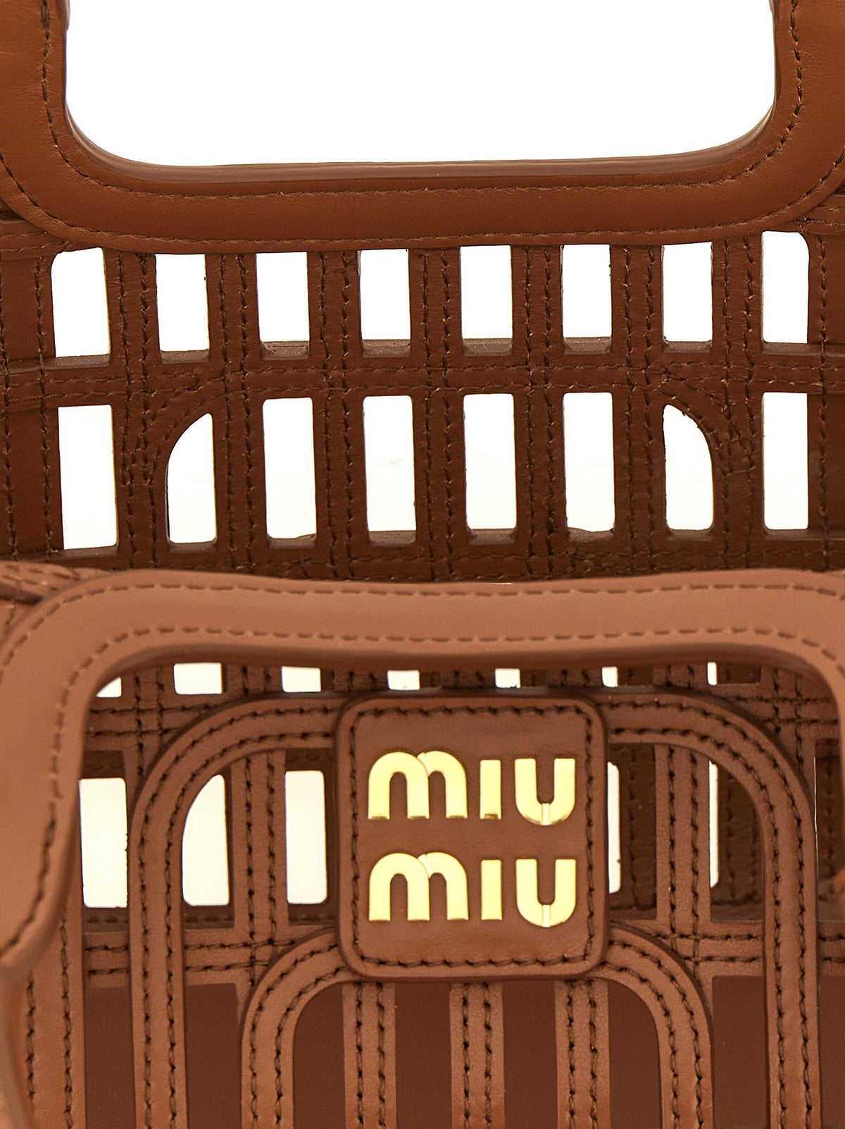Miu Miu Nappa Handbag Brown, view 4