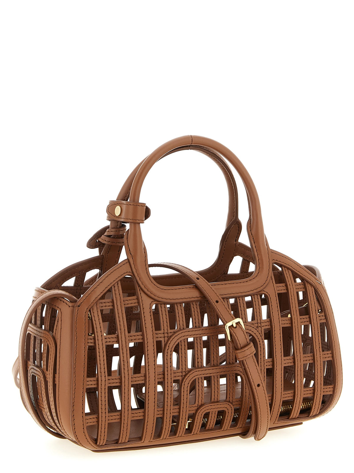 Miu Miu Nappa Handbag Brown, view 2
